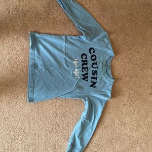 Cousin crew long sleeve blue T-shirt size 5T worn once